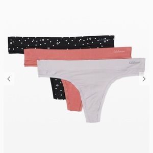 NWT Lululemon soft breathable thong 3 pack xs